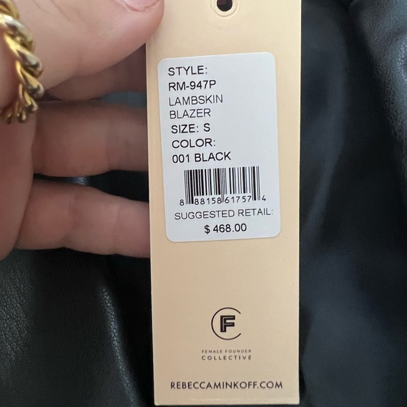 Rebecca Minkoff Black Leather Blazer - Picture 5 of 5
